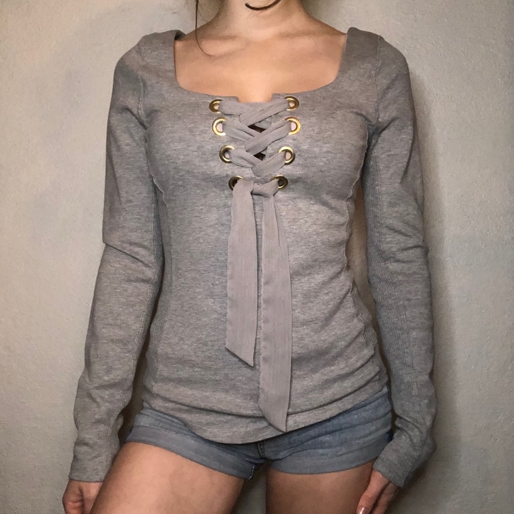 Free People Lace-Up Top